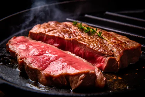 牛排铁板装盘美食摄影图 牛排铁板装盘美食摄影图