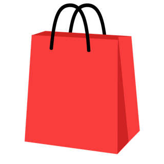 红色卡通彩绘手提袋购物袋