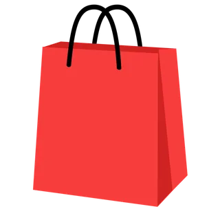 红色卡通彩绘手提袋购物袋