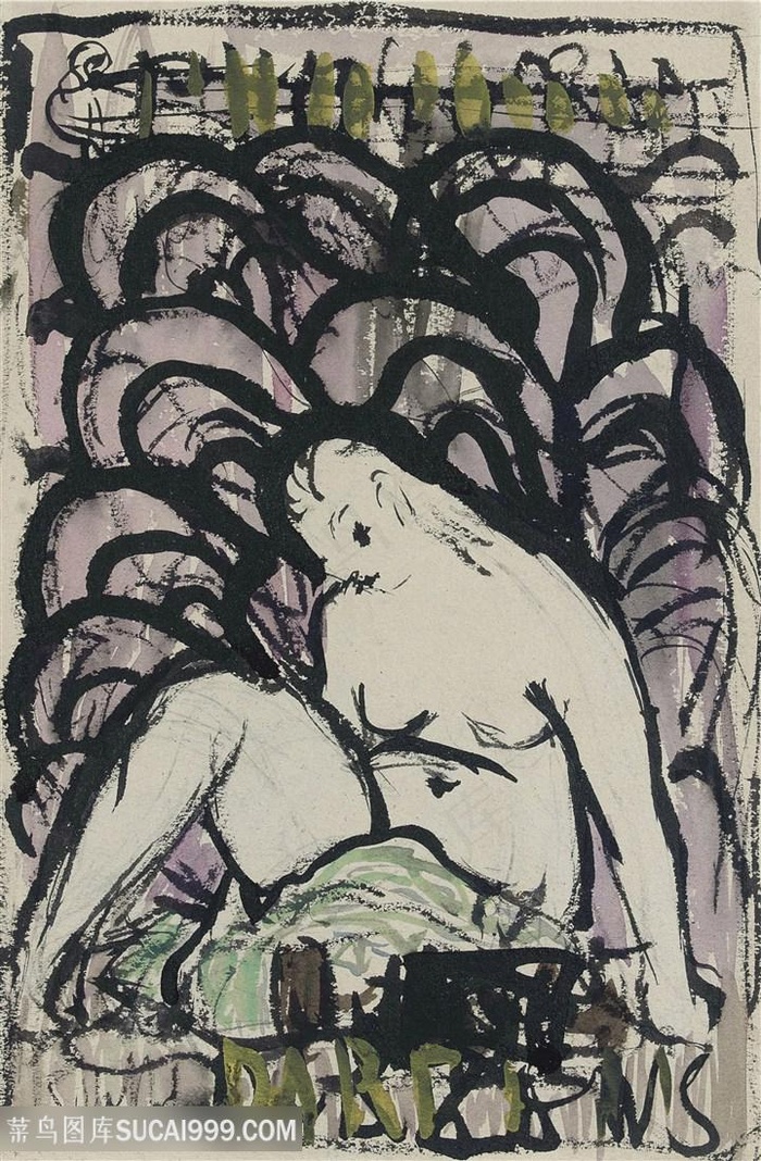 维亚尔手绘美女艺术装饰画