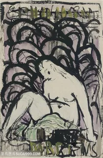 维亚尔手绘美女艺术装饰画