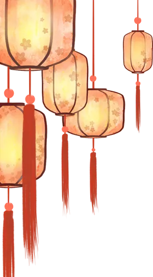 新年元素梅花冬天春节新年中国风灯笼