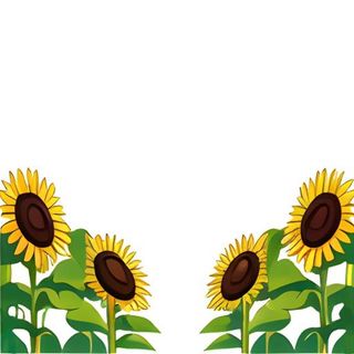 向日葵花花丛免抠