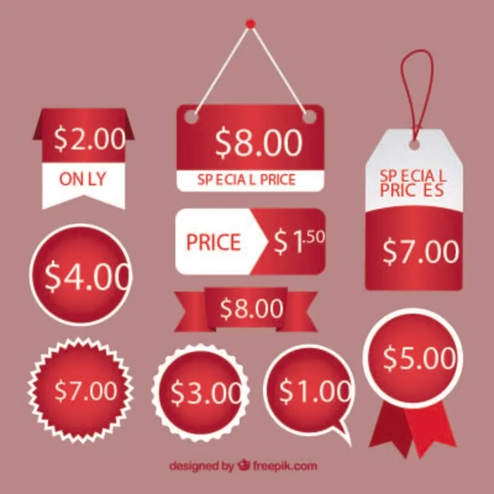 免抠促销打折标签eps,ai矢量模版下载