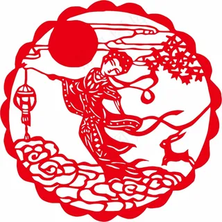 窗花风格剪纸 剪纸风元素 窗花风格剪纸 剪纸风元素
