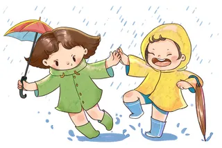 二十四节气谷雨场景插画