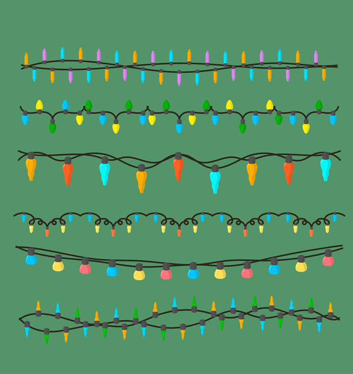 彩灯装饰矢量画