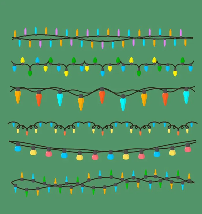 彩灯装饰矢量画ai矢量模版下载