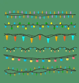 彩灯装饰矢量画