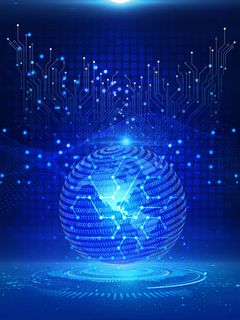光效效果球体科技背景图