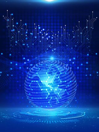 光效效果球体科技背景图