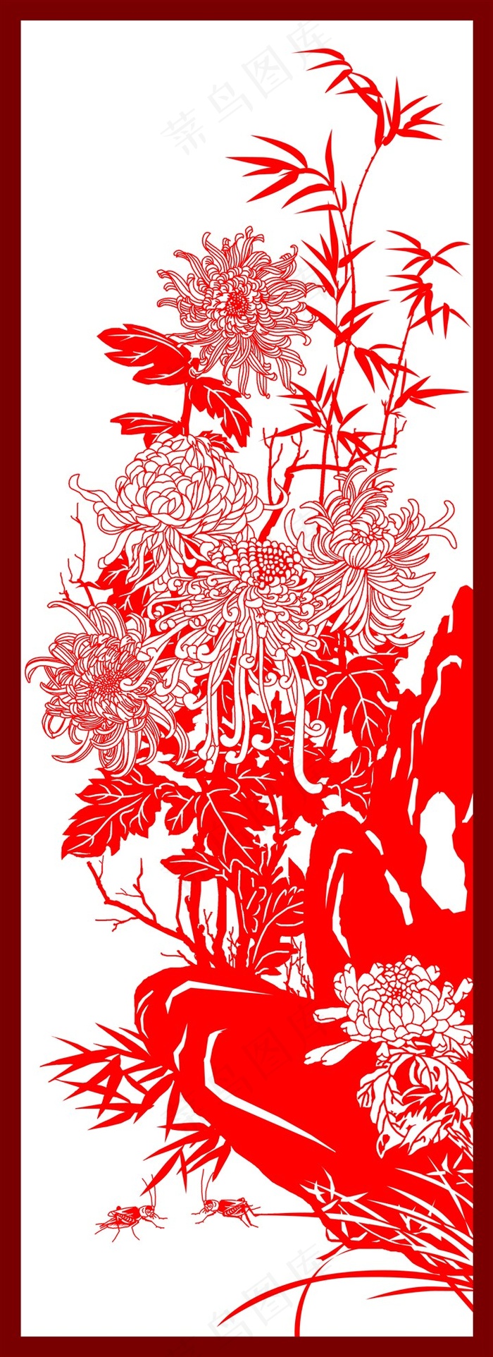 菊花剪纸设计