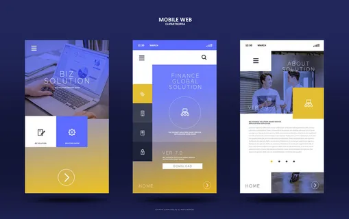 UI多页面包装展示手机APP交互界面样机长图概念PSD设计模板
