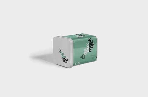 茶叶包装盒样机智能贴图PSD模板