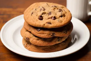 巧克力曲奇饼干下午茶摄影图