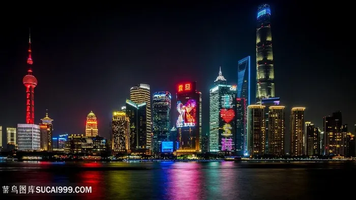 美丽上海外滩夜景图片