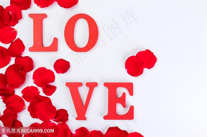 情人节花瓣love