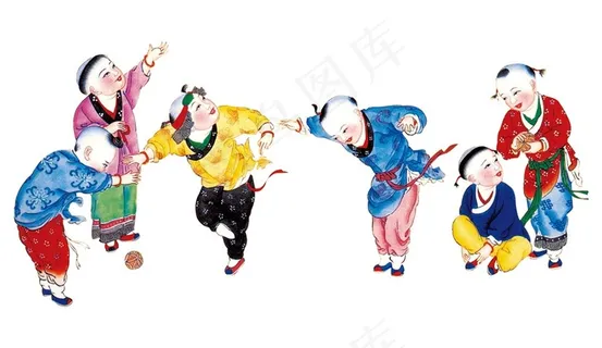 嬉戏中的中国儿童