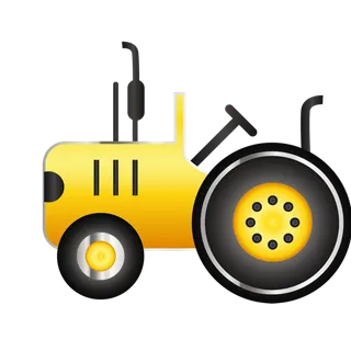 黄色卡通农用机现代农业