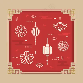 2022传统新年窗花底纹