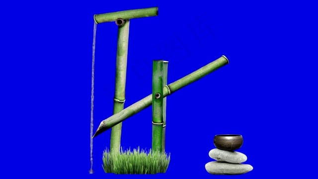 石, 鹿, 顶尖的吓人, 蓝色的, 屏幕, 竹子, 绿色