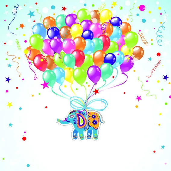 设计儿童生日背景eps,ai矢量模版下载