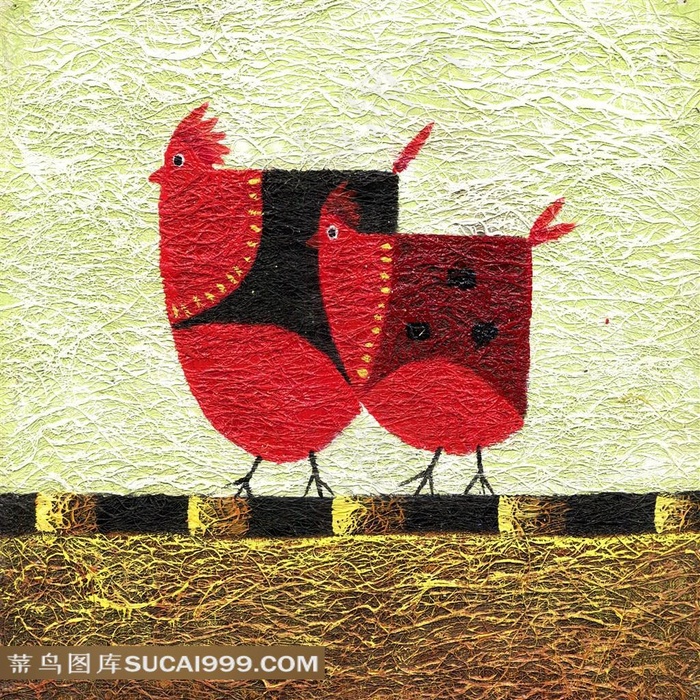 小母鸡儿童装饰画