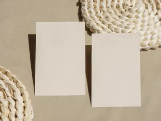 北欧风正反面场景名片样机