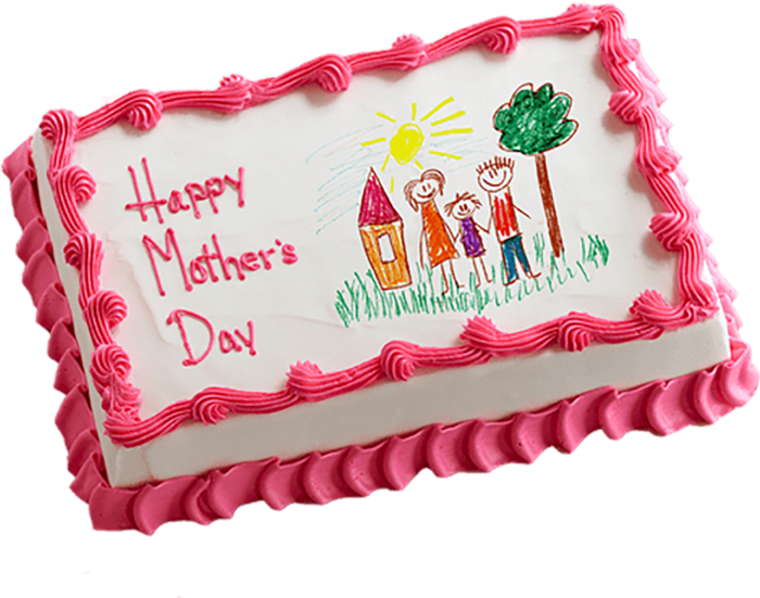 方形蛋糕素材母亲节主题