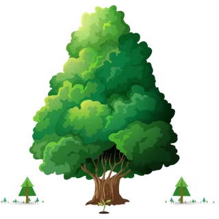 绿色小树苗植树节免扣元素