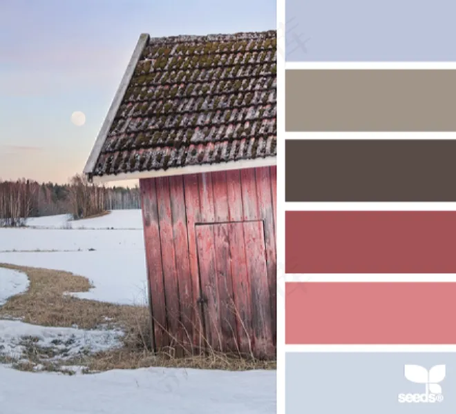 冬天系配色色卡色彩搭配