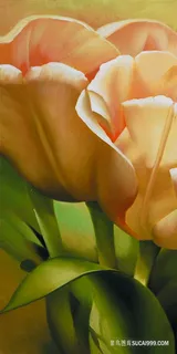 高清唯美花卉百合花油画