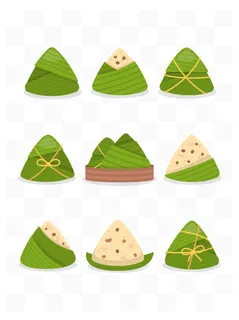 传统节日端午节粽子手绘插画合集