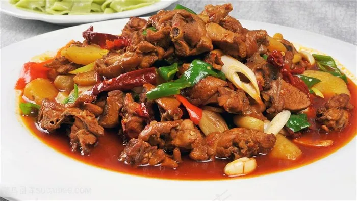 高清大图新疆特色菜大盘鸡美食餐饮酒店酒楼饭店图片