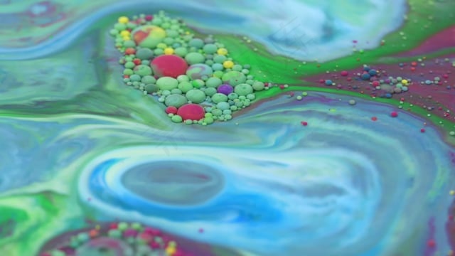 颜色, 亚克力, 油, 气泡, 移动, 特写, 实验