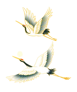 中国风古典中式国潮风手绘飞鹤图案仙鹤装饰素材PNG免抠插画元素