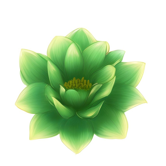 绿色花朵免抠(2048x2048)