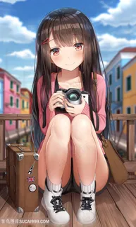 拿相机的可爱女生日本动漫图片 拿相机的可爱女生日本动漫图片