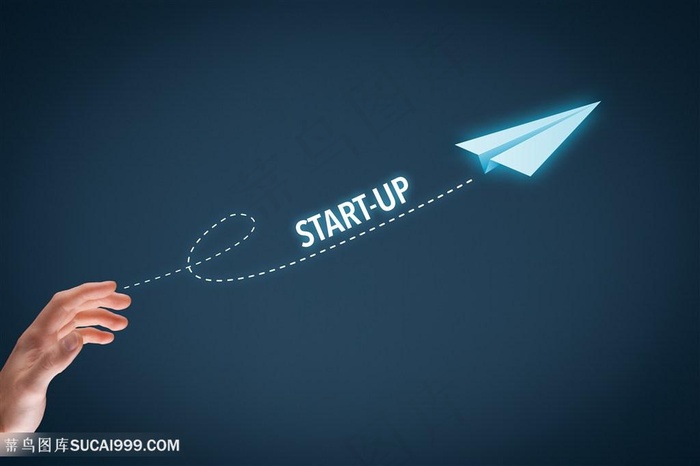 商务飞翔的纸飞机高清图片