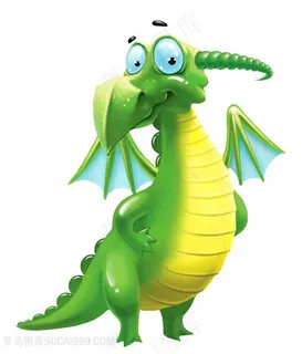 绿色恐龙3d绘画设计高清图片