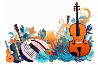 音乐乐器吉他钢琴背景