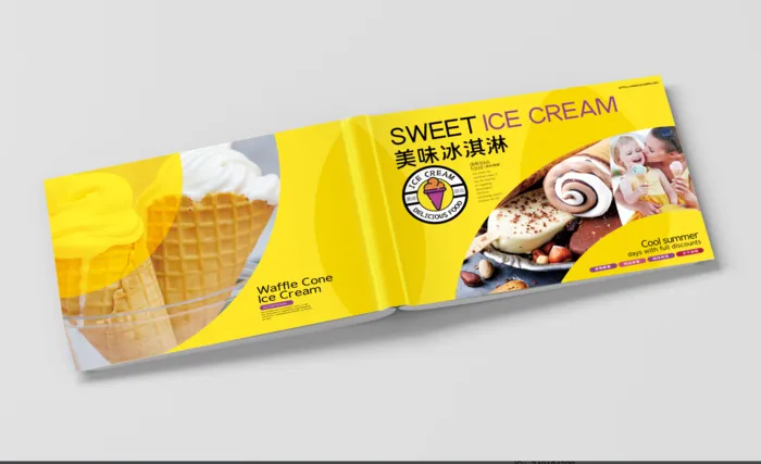 冰淇淋封面psd模版下载