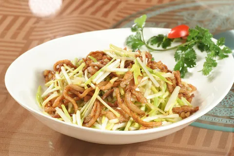 蒜黄炒肉12元 (2)