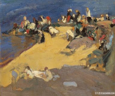 在加利西亚的索罗拉和巴斯蒂达拉万达油画图片