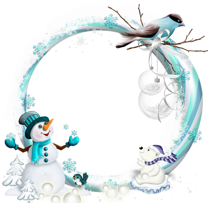 边框雪人圣诞节