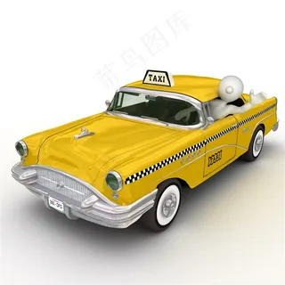 3D白色小人开车 3D白色小人开车