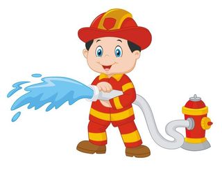 矢量卡通消防员