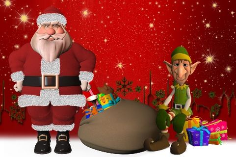 圣诞节雪花装饰风景