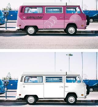 迷你巴士样机复古汽车车辆样机