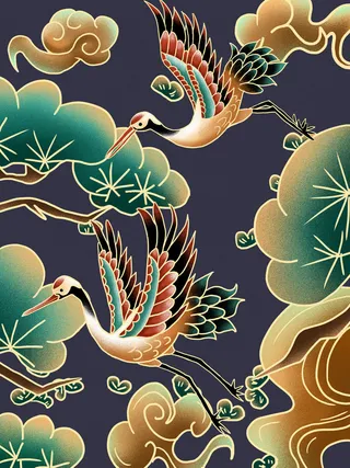 中式古典国潮来袭海报展板宣传背景图PSD设计PS模板素材